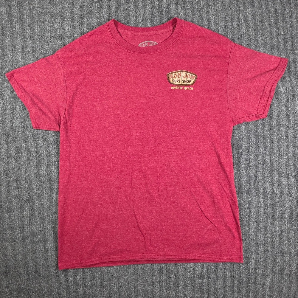 Ron Jon Surf Shop Myrtle Beach The Good Life Graphic T-Shirt Red Heather Large